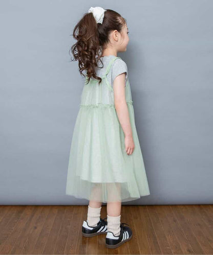 日本童裝 BREEZE 學院風薄紗兩件套裝 80-140cm 女童款 夏季 DRESSES