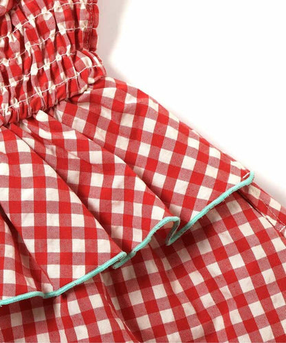 日本童裝 BREEZE 2Way 格紋兩用連身裙/吊帶半裙 80-140cm 女童款 夏季 SKIRTS DRESSES