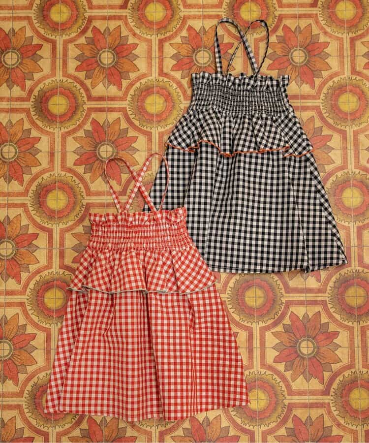 日本童裝 BREEZE 2Way 格紋兩用連身裙/吊帶半裙 80-140cm 女童款 夏季 SKIRTS DRESSES