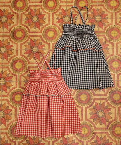 日本童裝 BREEZE 2Way 格紋兩用連身裙/吊帶半裙 80-140cm 女童款 夏季 SKIRTS DRESSES