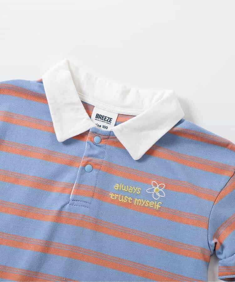 日本童裝 BREEZE polo花邊間條上衣 80-140cm 女童款 夏季 TOPS