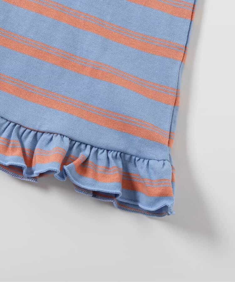 日本童裝 BREEZE polo花邊間條上衣 80-140cm 女童款 夏季 TOPS