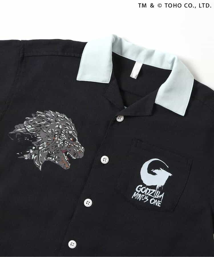 日本童裝 BREEZE x GODZILLA 哥斯拉刺繡襯衫 100-150cm 親子裝 男童款 夏季 TOPS