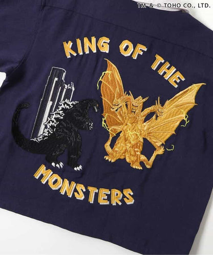 日本童裝 BREEZE x GODZILLA 哥斯拉刺繡襯衫 100-150cm 親子裝 男童款 夏季 TOPS