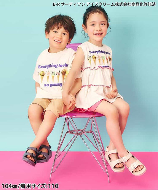 日本童裝 BREEZE x BASKIN ROBBINS 印花上衣 80-140cm 親子裝 男童款/女童款 夏季 TOPS