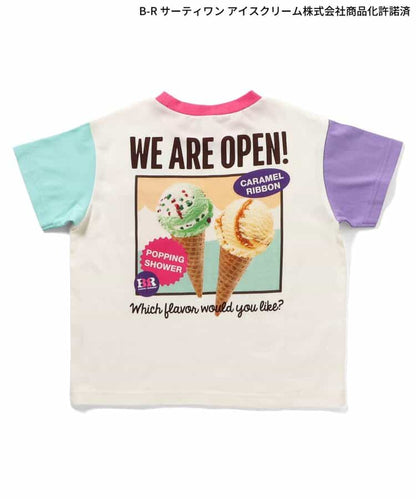 日本童裝 apres les cours x BASKIN ROBBINS 印花上衣 80-140cm 親子裝 男童款/女童款 夏季 TOPS