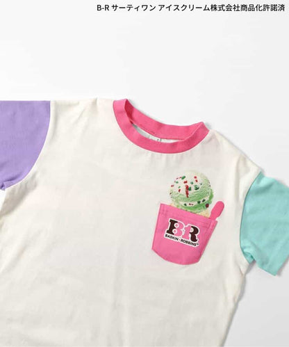 日本童裝 apres les cours x BASKIN ROBBINS 印花上衣 80-140cm 親子裝 男童款/女童款 夏季 TOPS