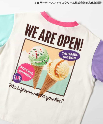 日本童裝 apres les cours x BASKIN ROBBINS 印花上衣 80-140cm 親子裝 男童款/女童款 夏季 TOPS