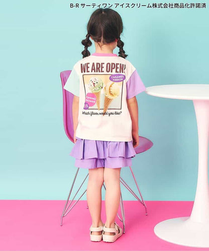 日本童裝 apres les cours x BASKIN ROBBINS 印花上衣 80-140cm 親子裝 男童款/女童款 夏季 TOPS