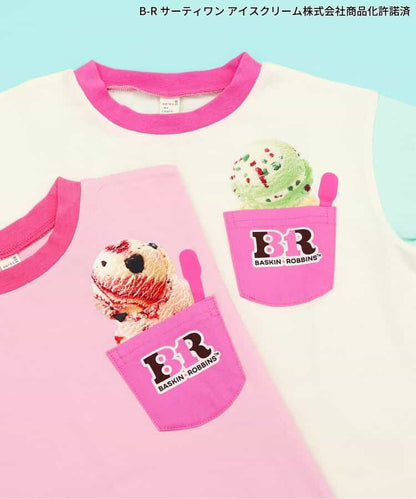 日本童裝 apres les cours x BASKIN ROBBINS 印花上衣 80-140cm 親子裝 男童款/女童款 夏季 TOPS