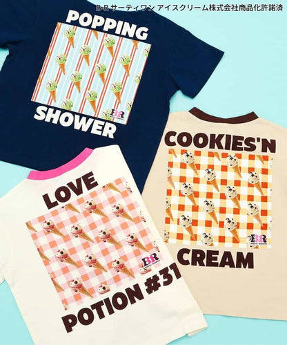 日本童裝 apres les cours x BASKIN ROBBINS 印花上衣 80-140cm 親子裝 男童款/女童款 夏季 TOPS