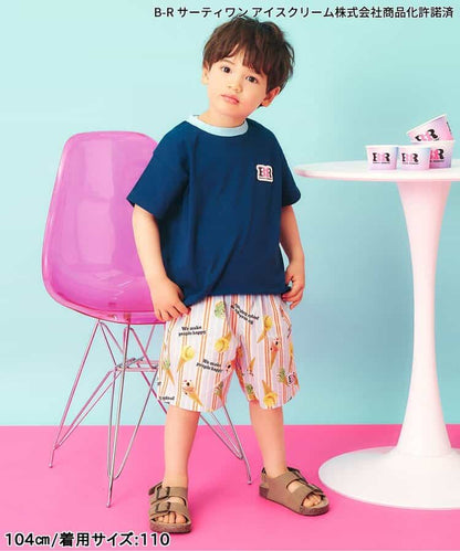 日本童裝 apres les cours x BASKIN ROBBINS 印花上衣 80-140cm 親子裝 男童款/女童款 夏季 TOPS