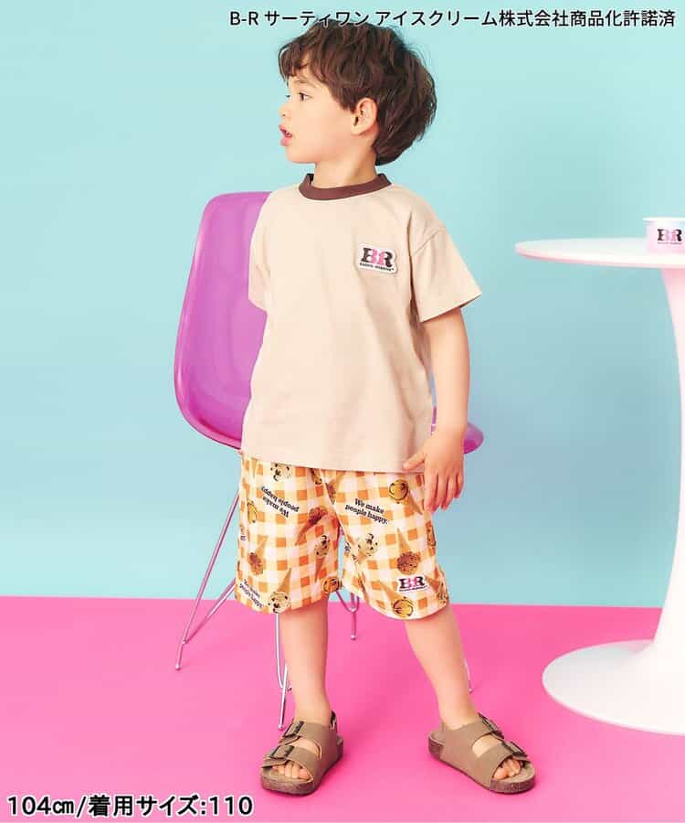 日本童裝 apres les cours x BASKIN ROBBINS 印花上衣 80-140cm 親子裝 男童款/女童款 夏季 TOPS