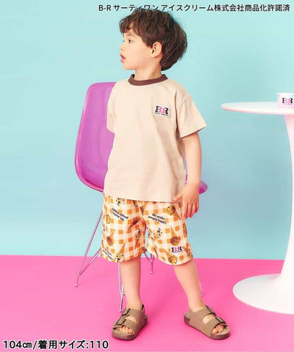 日本童裝 apres les cours x BASKIN ROBBINS 印花上衣 80-140cm 親子裝 男童款/女童款 夏季 TOPS
