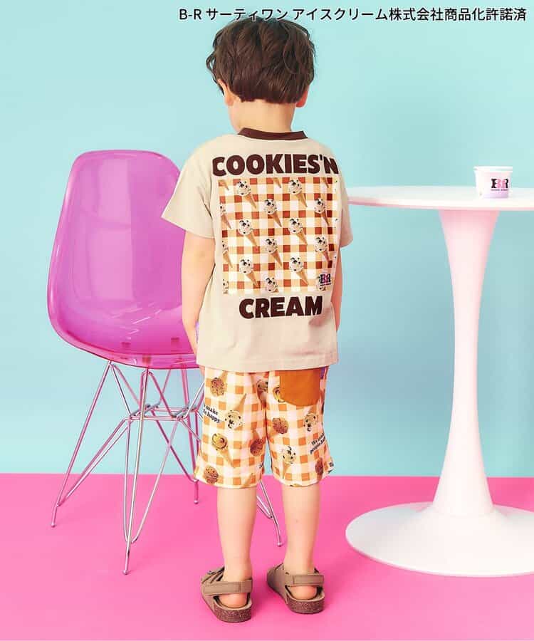 日本童裝 apres les cours x BASKIN ROBBINS 印花上衣 80-140cm 親子裝 男童款/女童款 夏季 TOPS