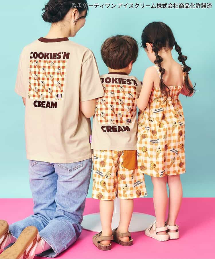 日本童裝 apres les cours x BASKIN ROBBINS 印花上衣 80-140cm 親子裝 男童款/女童款 夏季 TOPS