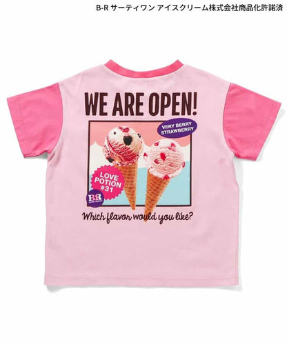日本童裝 apres les cours x BASKIN ROBBINS 印花上衣 80-140cm 親子裝 男童款/女童款 夏季 TOPS