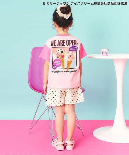 日本童裝 apres les cours x BASKIN ROBBINS 印花上衣 80-140cm 親子裝 男童款/女童款 夏季 TOPS