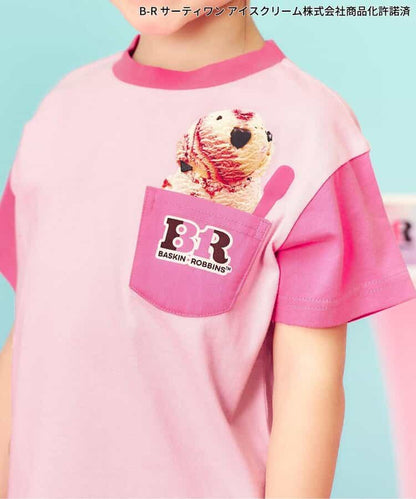 日本童裝 apres les cours x BASKIN ROBBINS 印花上衣 80-140cm 親子裝 男童款/女童款 夏季 TOPS