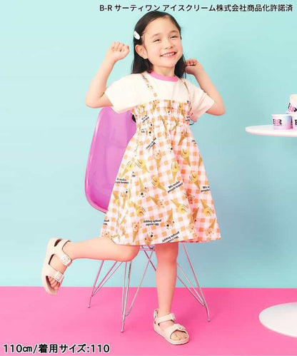 日本童裝 apres les cours x BASKIN ROBBINS 印花上衣 80-140cm 親子裝 男童款/女童款 夏季 TOPS