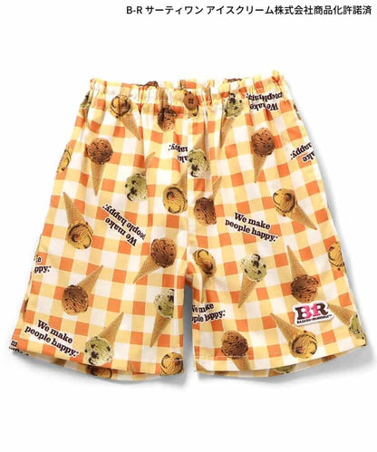 日本童裝 apres les cours x BASKIN ROBBINS 雪糕印花短褲 80-140cm 男童款 夏季 PANTS