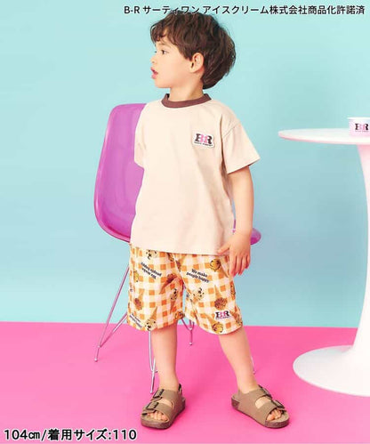 日本童裝 apres les cours x BASKIN ROBBINS 雪糕印花短褲 80-140cm 男童款 夏季 PANTS