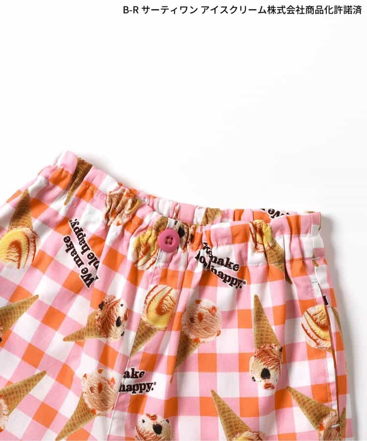 日本童裝 apres les cours x BASKIN ROBBINS 雪糕印花短褲 80-140cm 男童款 夏季 PANTS