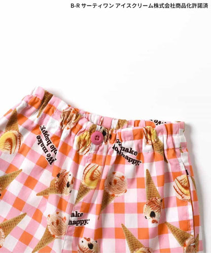 日本童裝 apres les cours x BASKIN ROBBINS 雪糕印花短褲 80-140cm 男童款 夏季 PANTS