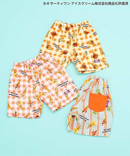 日本童裝 apres les cours x BASKIN ROBBINS 雪糕印花短褲 80-140cm 男童款 夏季 PANTS