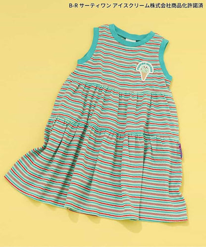 日本童裝 BREEZE x BASKIN ROBBINS 間條連身裙 80-140cm 女童款 夏季 DRESSES