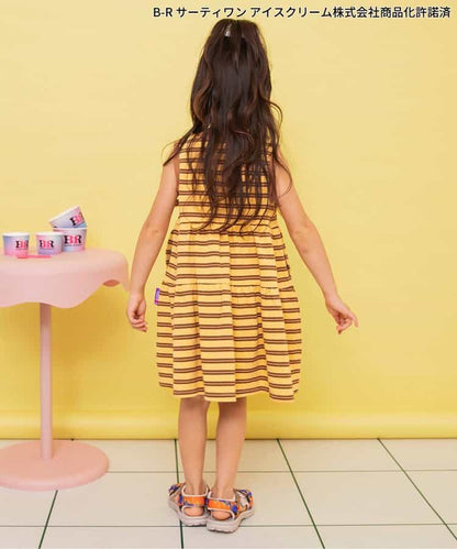 日本童裝 BREEZE x BASKIN ROBBINS 間條連身裙 80-140cm 女童款 夏季 DRESSES