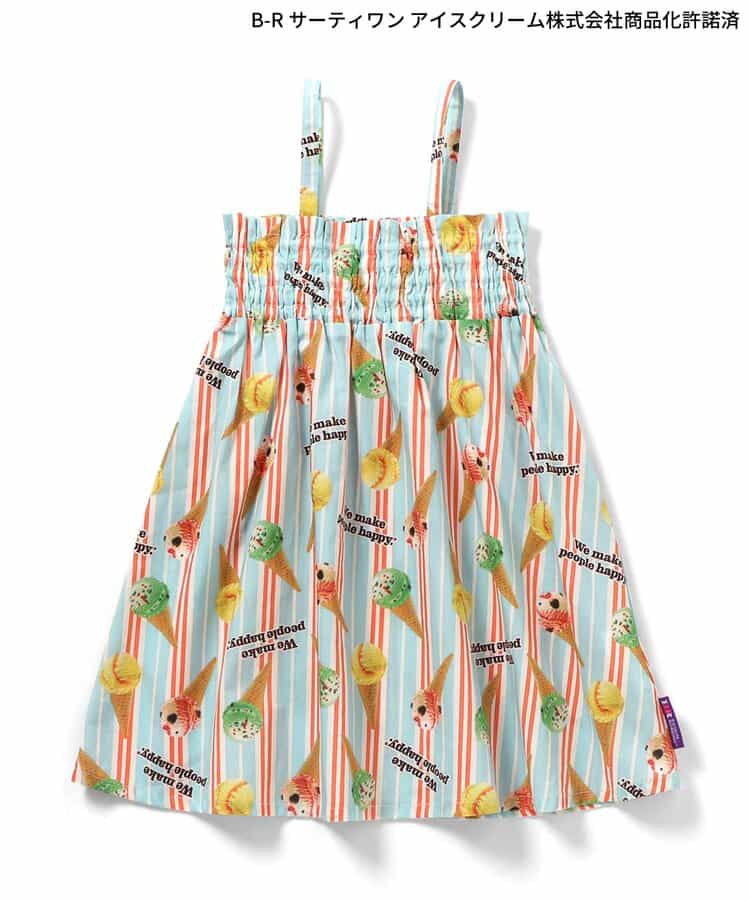 日本童裝 apres les cours x BASKIN ROBBINS 吊帶裙 80-140cm 女童款 夏季 DRESSES