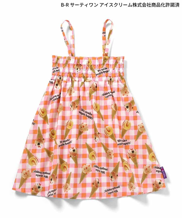 日本童裝 apres les cours x BASKIN ROBBINS 吊帶裙 80-140cm 女童款 夏季 DRESSES