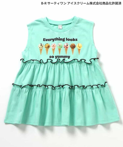 日本童裝 apres les cours x BASKIN ROBBINS 木耳邊背心 80-140cm 女童款 夏季 TOPS