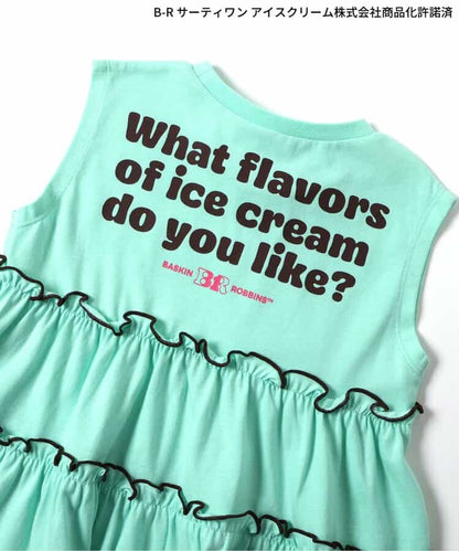 日本童裝 apres les cours x BASKIN ROBBINS 木耳邊背心 80-140cm 女童款 夏季 TOPS