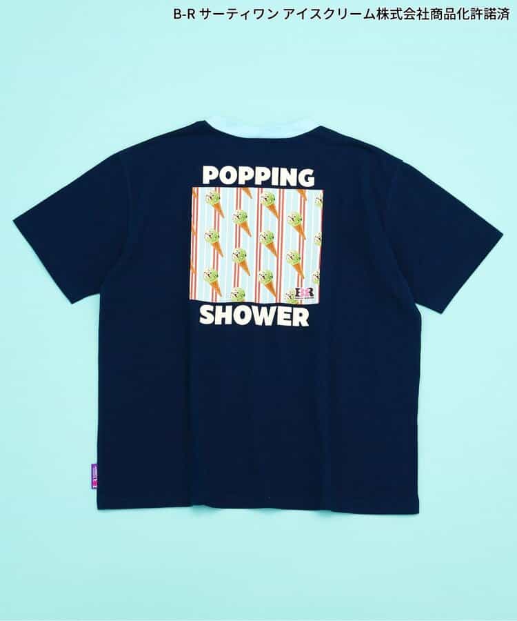 日本童裝 apres les cours x BASKIN ROBBINS 印花上衣 M 親子裝 大人款 夏季 TOPS