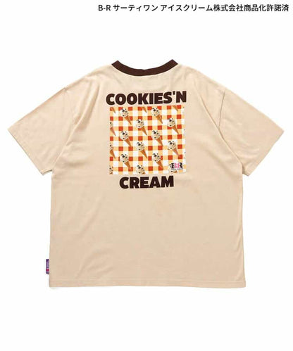 日本童裝 apres les cours x BASKIN ROBBINS 印花上衣 M 親子裝 大人款 夏季 TOPS
