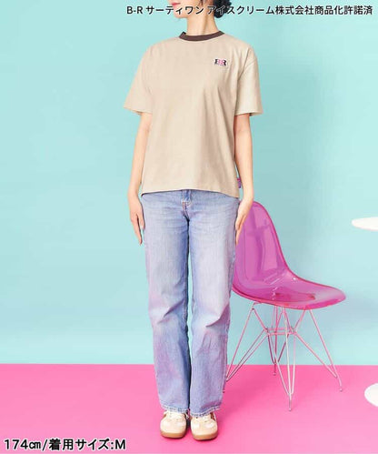 日本童裝 apres les cours x BASKIN ROBBINS 印花上衣 M 親子裝 大人款 夏季 TOPS