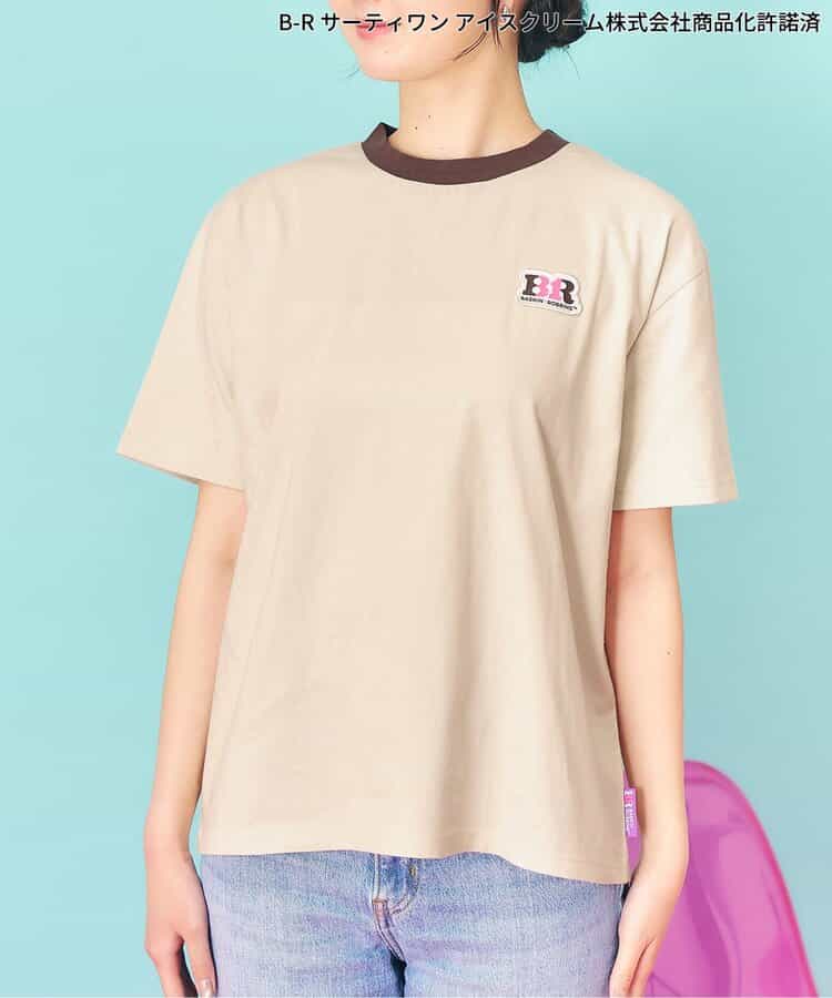 日本童裝 apres les cours x BASKIN ROBBINS 印花上衣 M 親子裝 大人款 夏季 TOPS