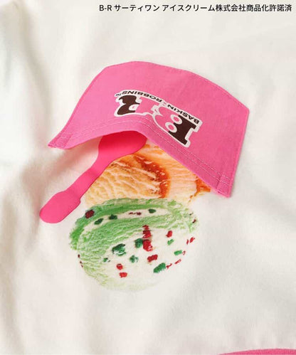 日本童裝 apres les cours x BASKIN ROBBINS 印花上衣 M 親子裝 大人款 夏季 TOPS