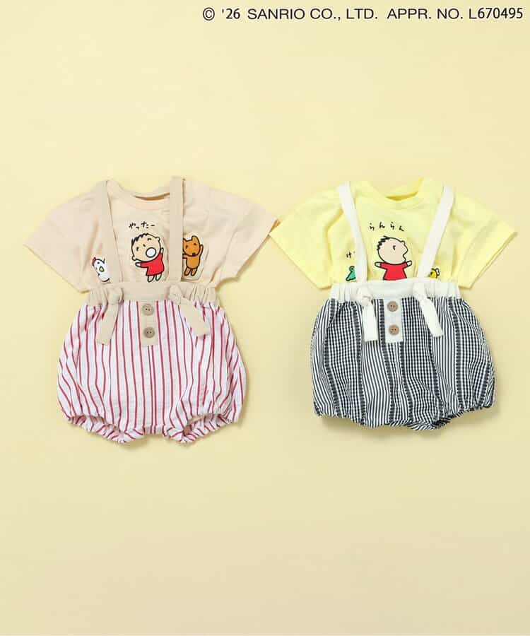 日本童裝 BREEZE x MINNA NO TABO 大口仔吊帶褲 70-80cm 男童款/女童款 初生嬰兒 夏季 Jumpsuit PANTS