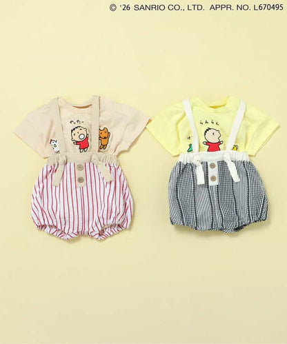日本童裝 BREEZE x MINNA NO TABO 大口仔吊帶褲 70-80cm 男童款/女童款 初生嬰兒 夏季 Jumpsuit PANTS