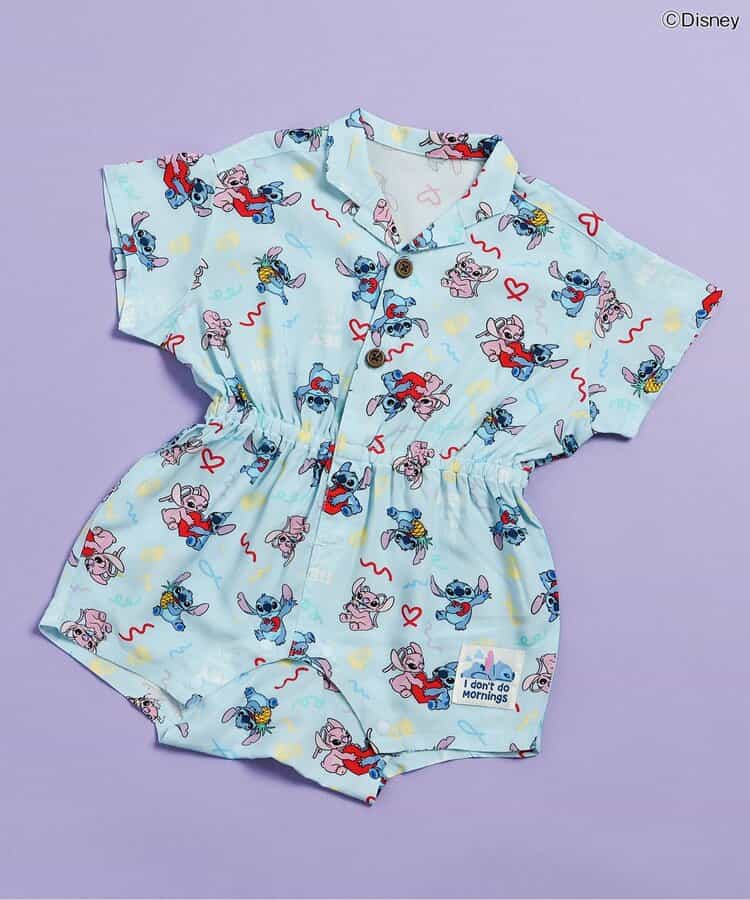 日本童裝 BREEZE x Disney Stitch 襯衫連衣 70-80cm 男童款/女童款 初生嬰兒 夏季 Jumpsuit