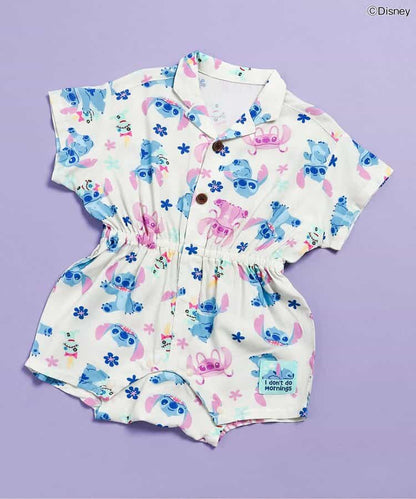 日本童裝 BREEZE x Disney Stitch 襯衫連衣 70-80cm 男童款/女童款 初生嬰兒 夏季 Jumpsuit