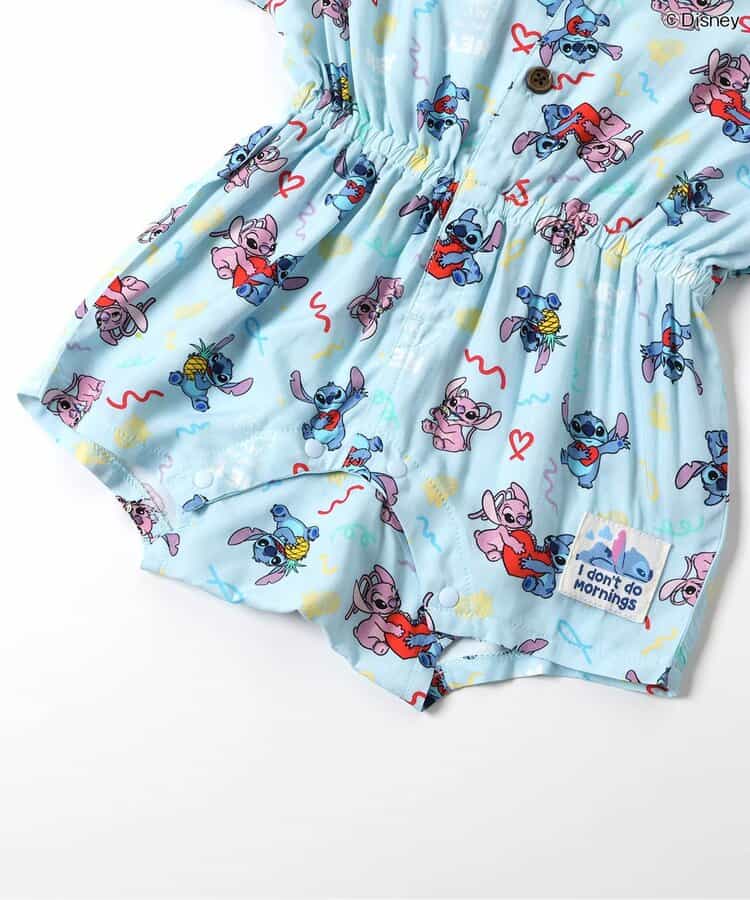 日本童裝 BREEZE x Disney Stitch 襯衫連衣 70-80cm 男童款/女童款 初生嬰兒 夏季 Jumpsuit