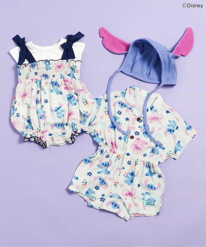 日本童裝 BREEZE x Disney Stitch 襯衫連衣 70-80cm 男童款/女童款 初生嬰兒 夏季 Jumpsuit