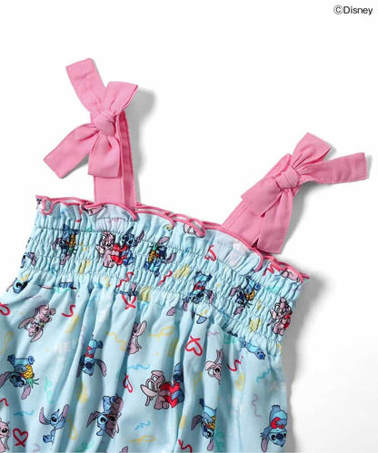 日本童裝 BREEZE x Disney Stitch 吊帶連衣＋上衣套裝 70-80cm 女童款 初生嬰兒 夏季 Jumpsuit TOPS