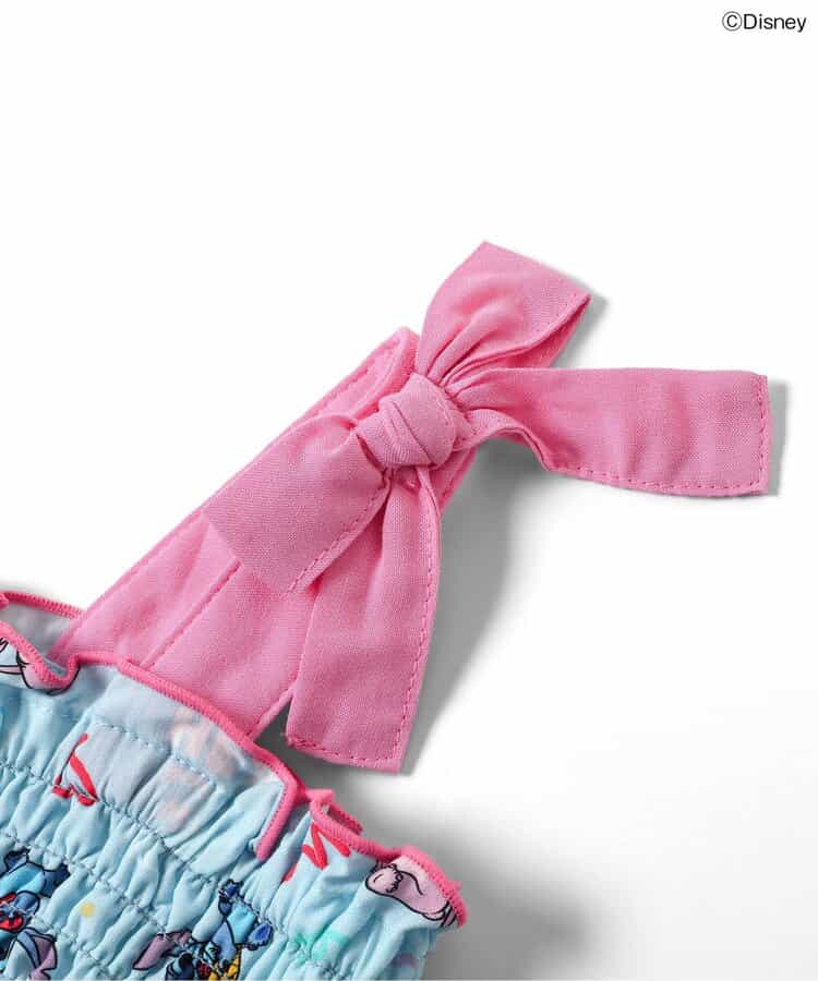日本童裝 BREEZE x Disney Stitch 吊帶連衣＋上衣套裝 70-80cm 女童款 初生嬰兒 夏季 Jumpsuit TOPS