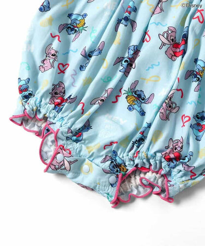日本童裝 BREEZE x Disney Stitch 吊帶連衣＋上衣套裝 70-80cm 女童款 初生嬰兒 夏季 Jumpsuit TOPS