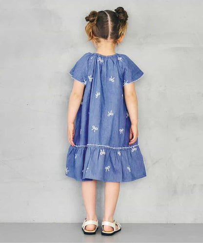 日本童裝 apres les cours 刺繡連身裙 80-140cm 女童款 夏季 DRESSES